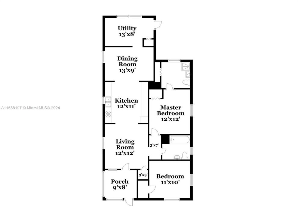 For Rent: $2,620 (2 beds, 2 baths, 1100 Square Feet)