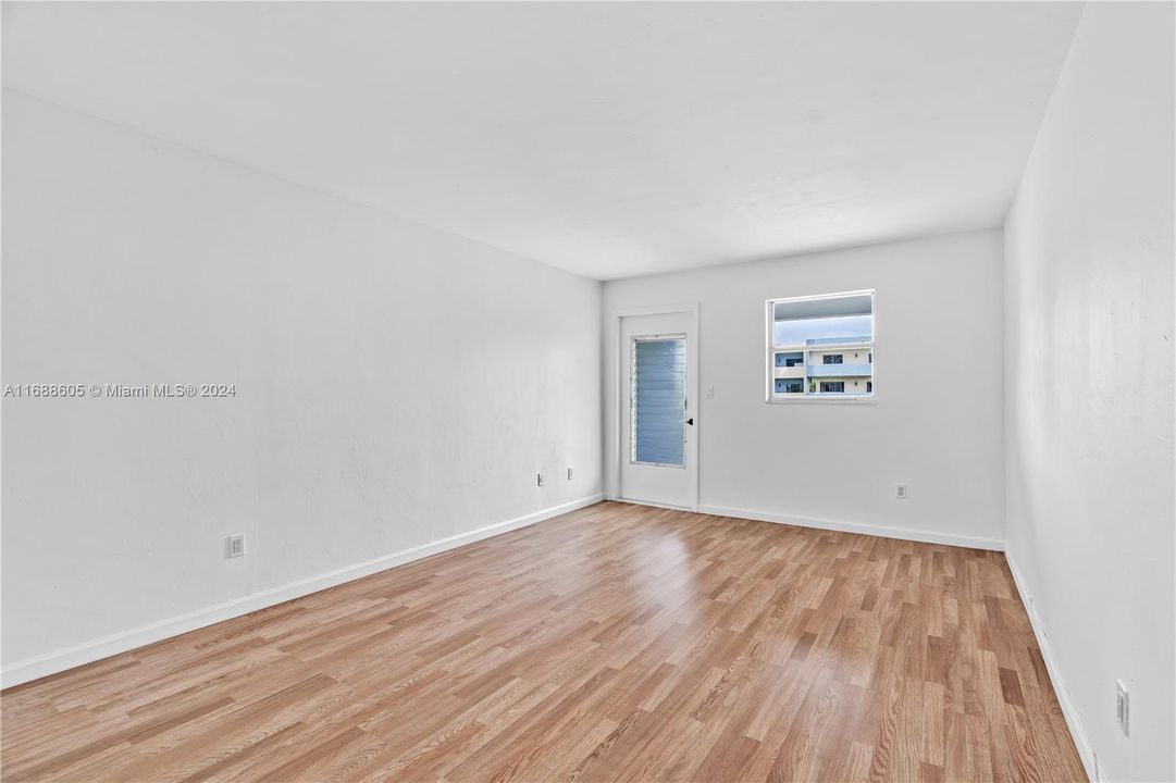 bedroom with balcony door