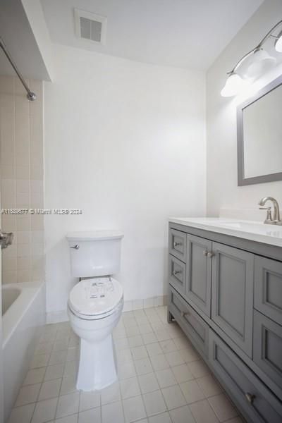 The Primary Bath has a new 48" vanity, sink, faucet and a Kohler toilet. All bathrooms have new exhaust fans that have their own switch to turn on & off. The white tub has been re-finished.