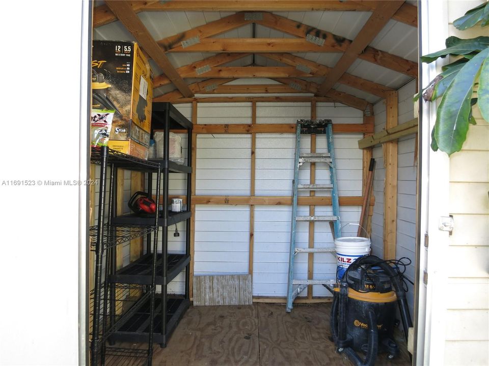 Shed outside the house