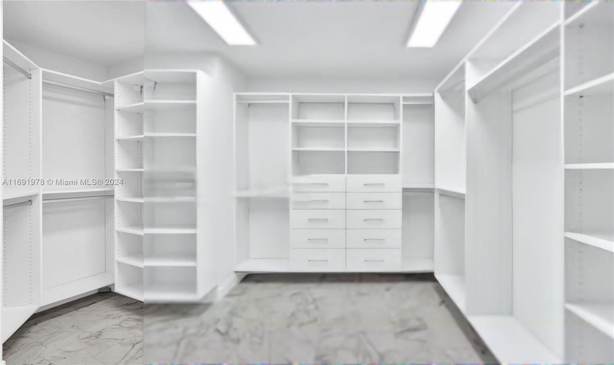 This is one crated closet layout, not real