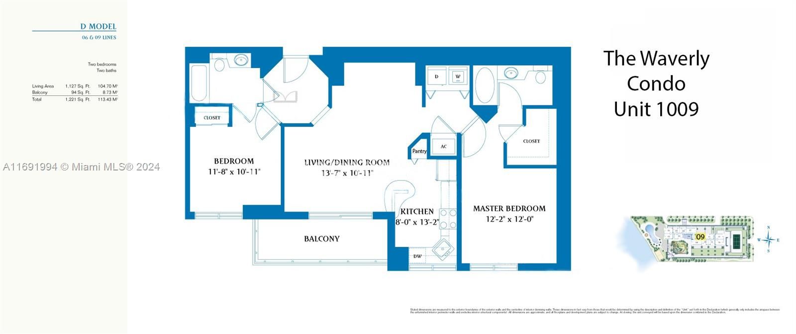 For Rent: $5,000 (2 beds, 2 baths, 1127 Square Feet)