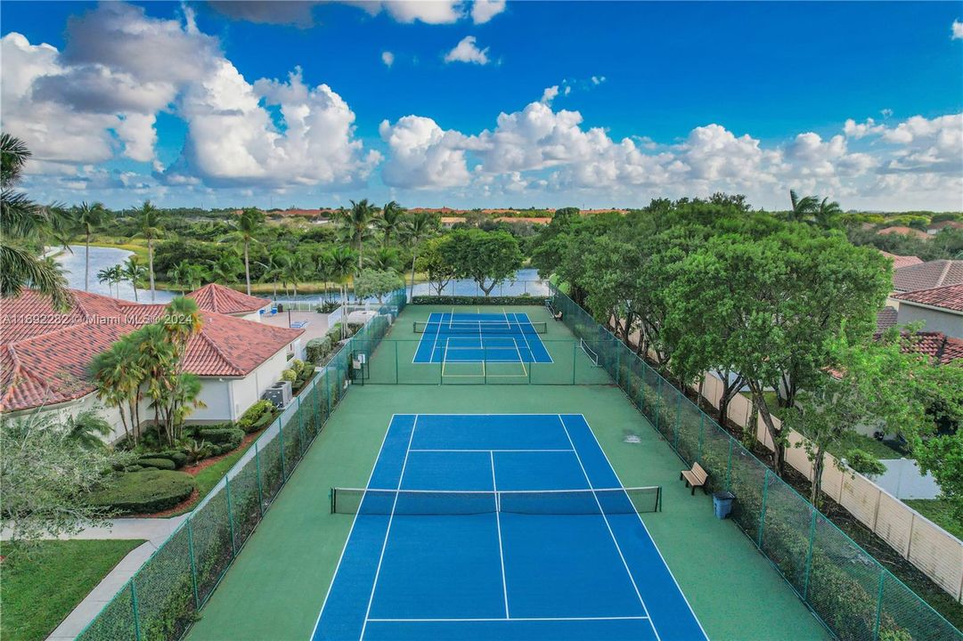 Tennis courts.