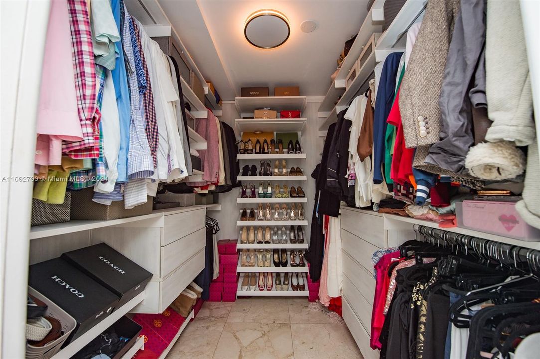 Master walk in closet