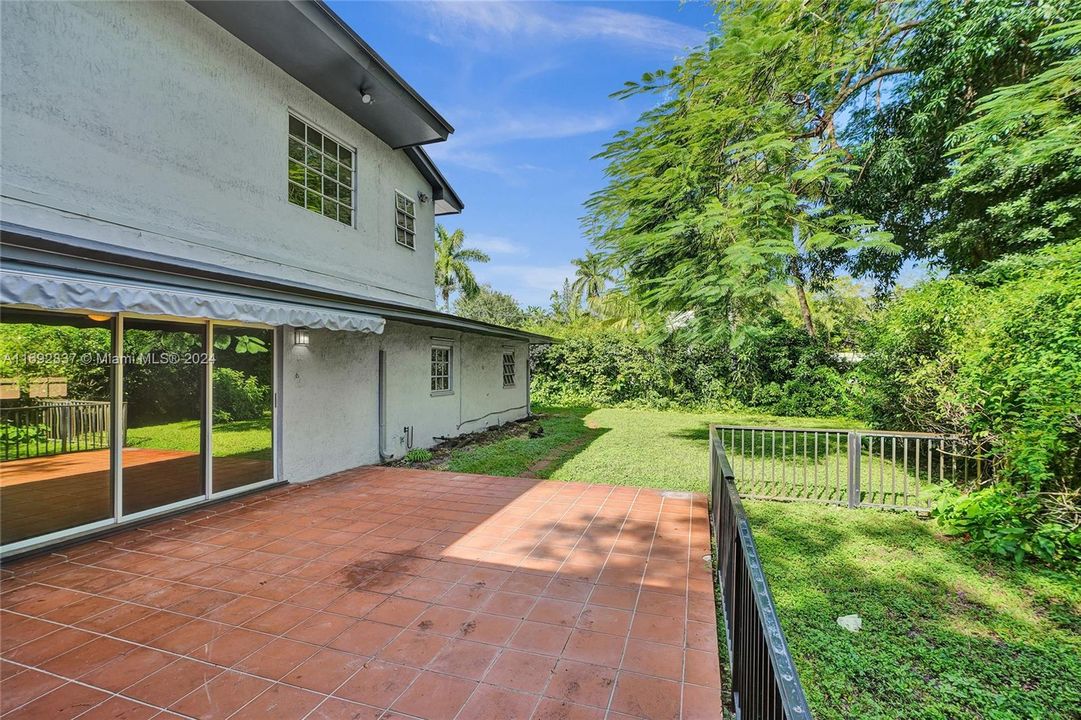 Patio off of the kitchen and living room