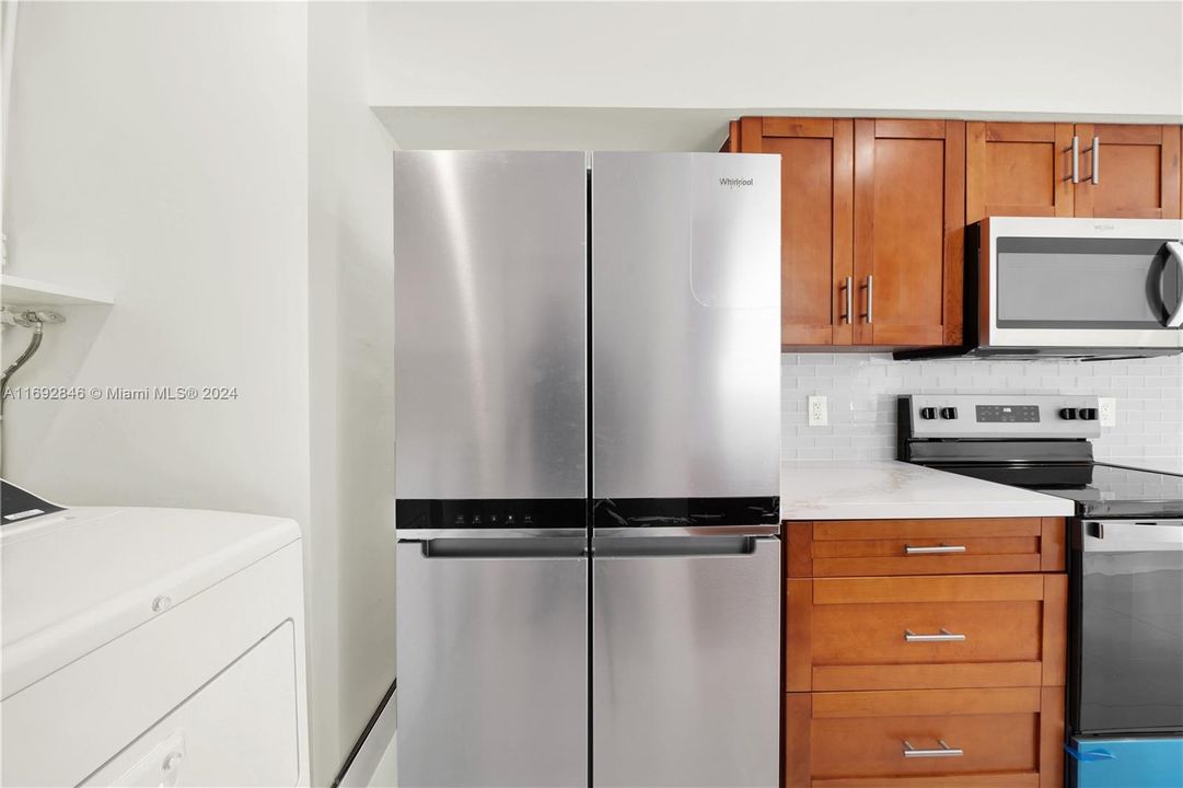 View to the new refrigerator