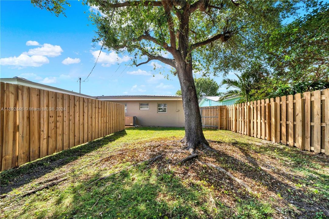 Another view of your private back yard, completely fence in