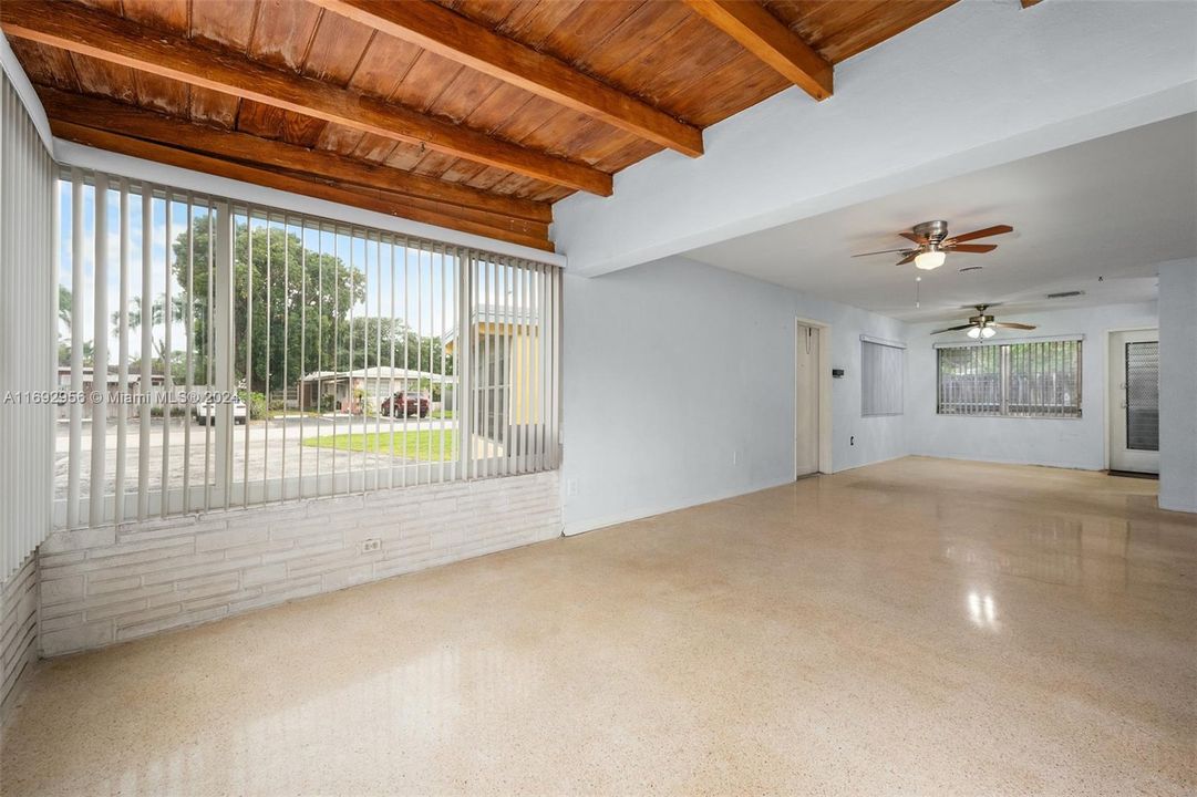 Living Room with impact windows