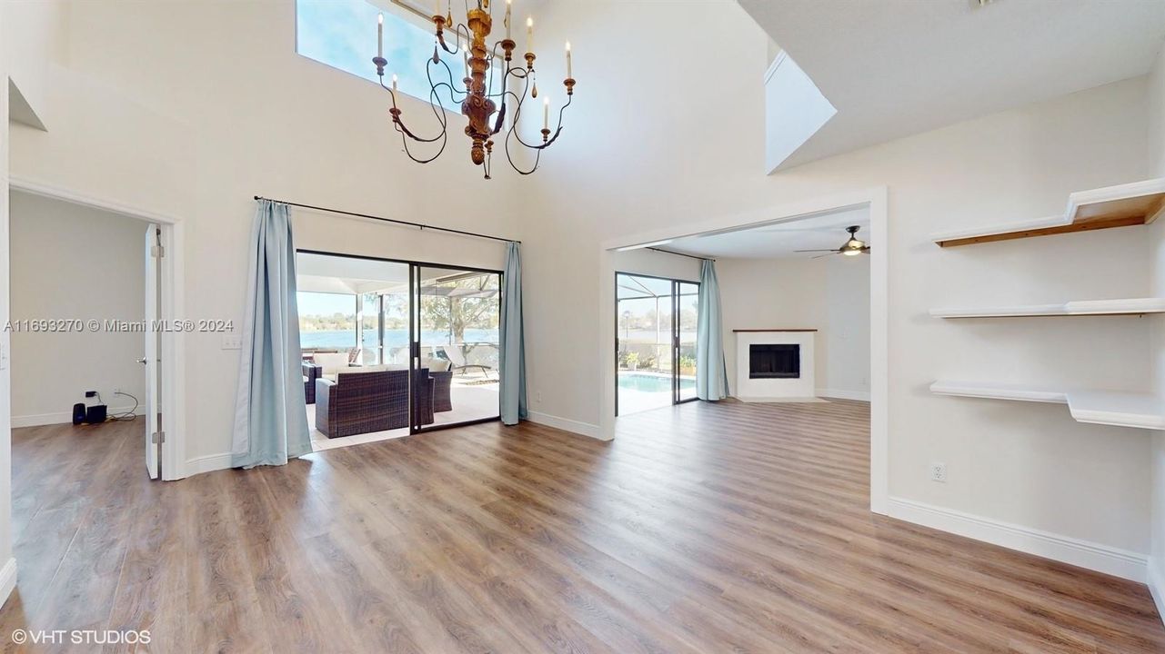 sliding door to patio and entrance to dining room