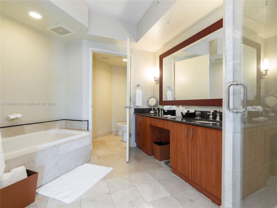 large oversized main bathroom