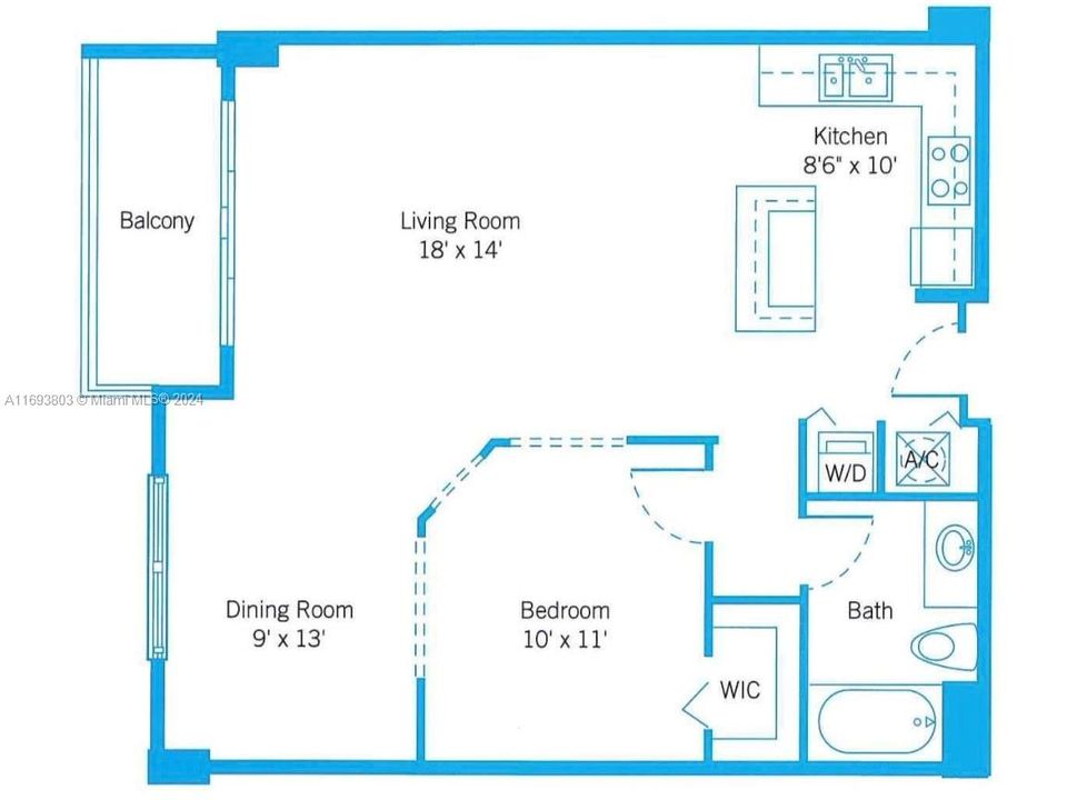 For Rent: $2,950 (1 beds, 1 baths, 795 Square Feet)