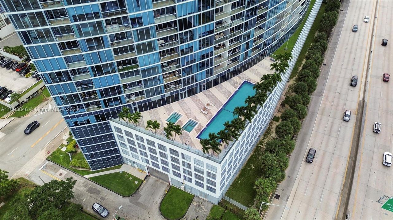 Ariel View of the lap pool