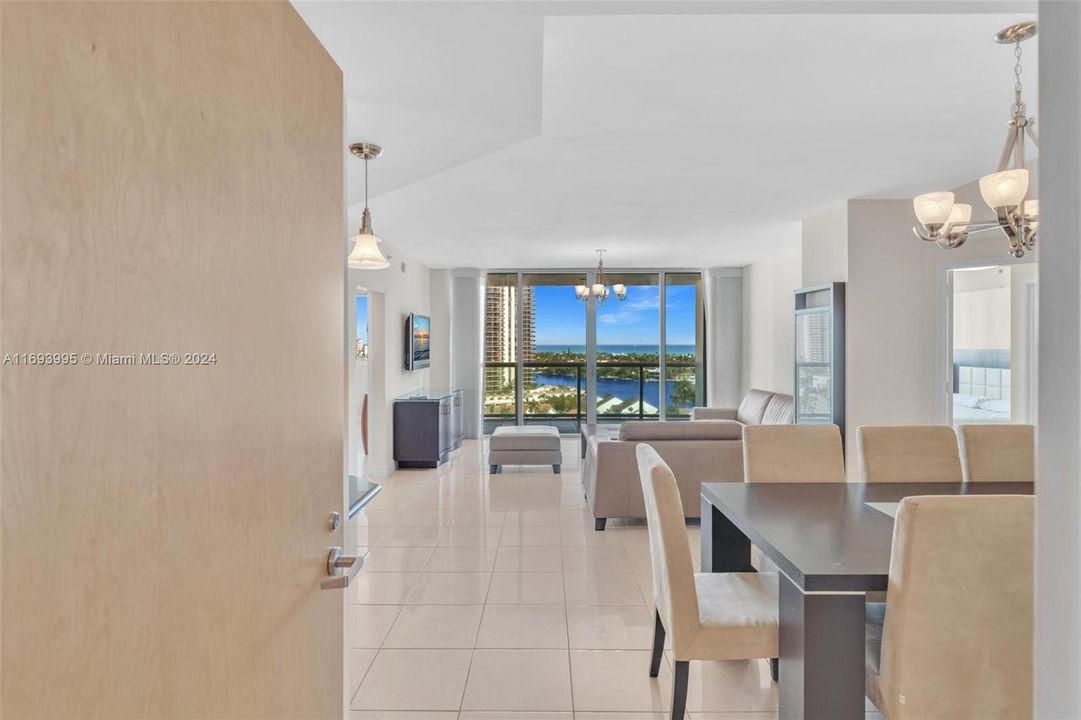 AS SOON AS YOU ENTER THE APARTMENT YOU SEE BEAUTIFUL VIEWS OF THE INTRACOASTAL AND OCEAN!