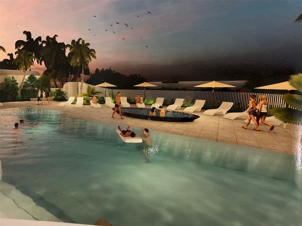 Rendering of pool area  soon to be completed