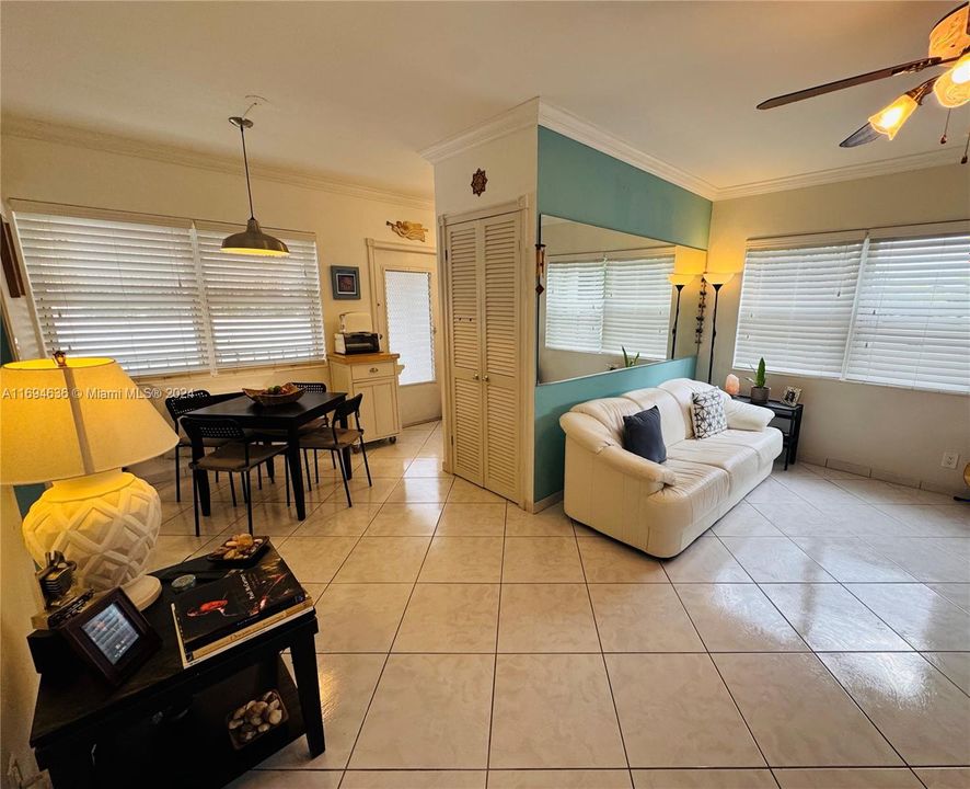 Spacious Living/Dining area.