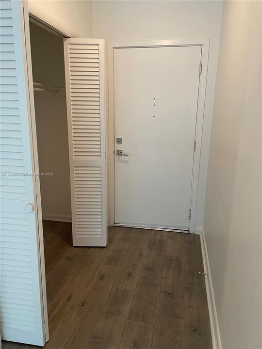 The entrance has a large closet