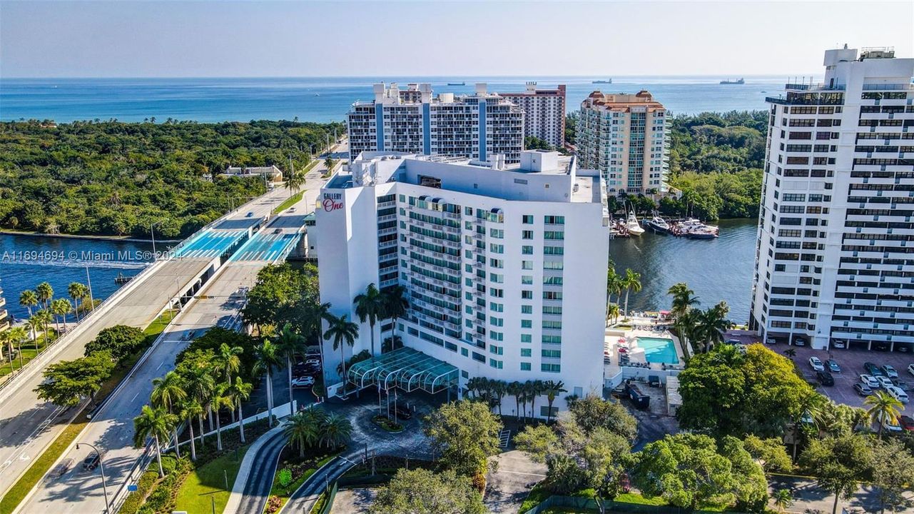 View of building with proximity to the Intracoastal and Ocean.