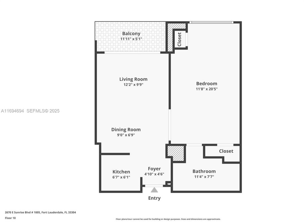For Sale: $134,900 (1 beds, 1 baths, 591 Square Feet)