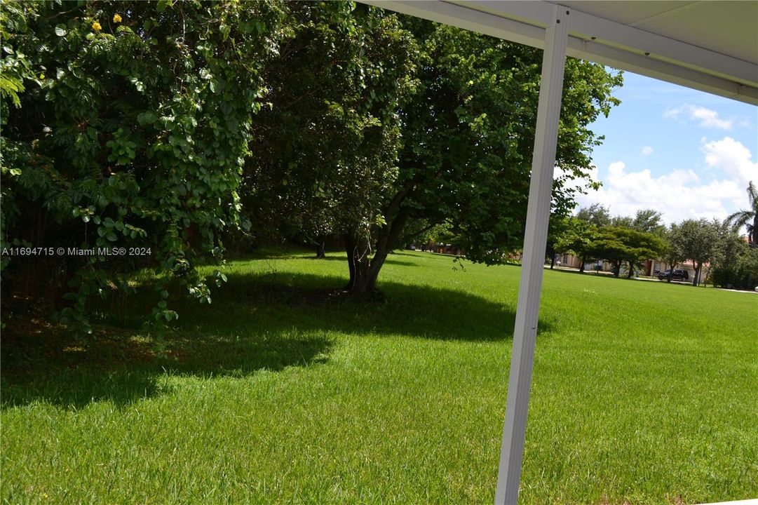 View of the common area from the backyard.