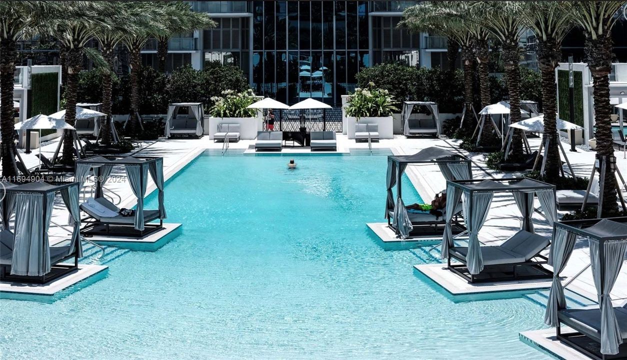 poolside beds