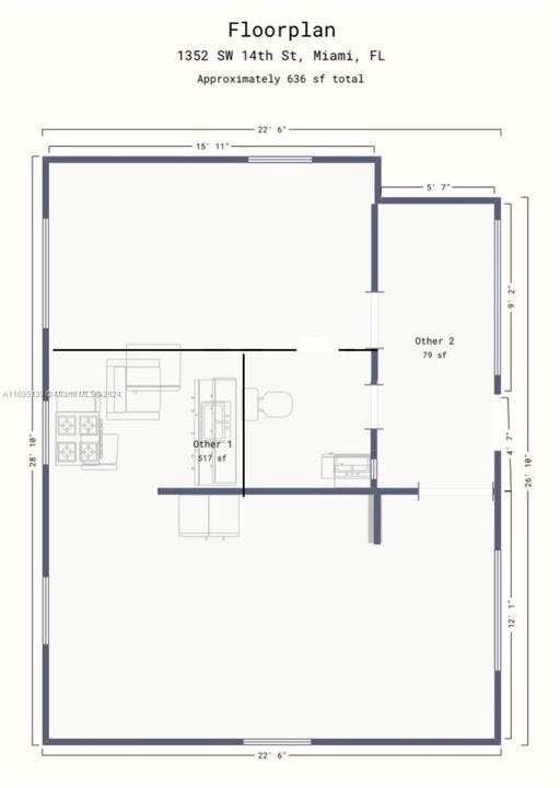 The floor plan shown depicts only the ground floor and does not include the upstairs master bedroom of 250 sq. ft.