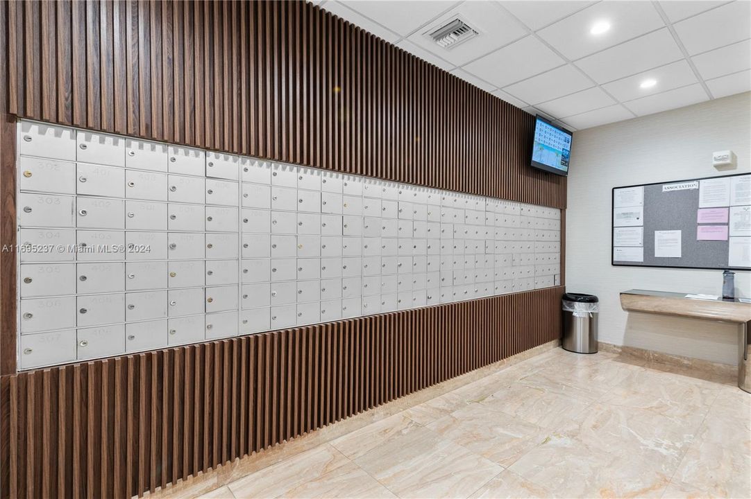 Refurbished mail room