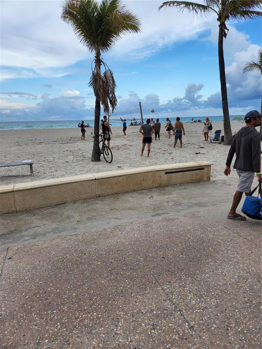 Beach vollyball courts on the Broadwalk to play and or enjoy watching the games