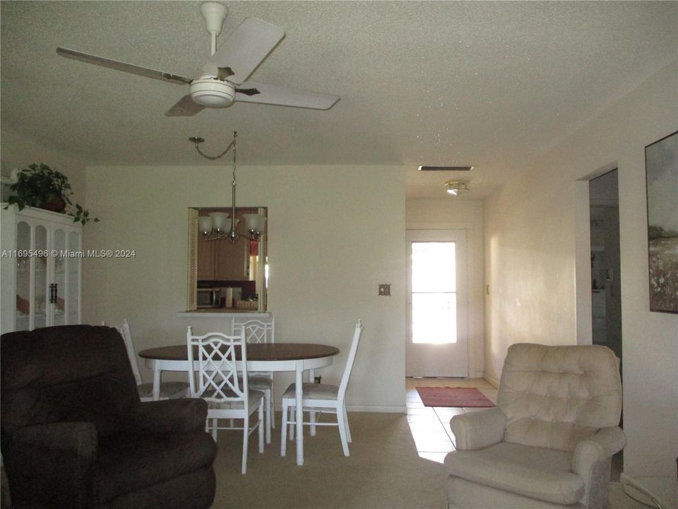 FROM PATIO INTO LIVING DINING AREA