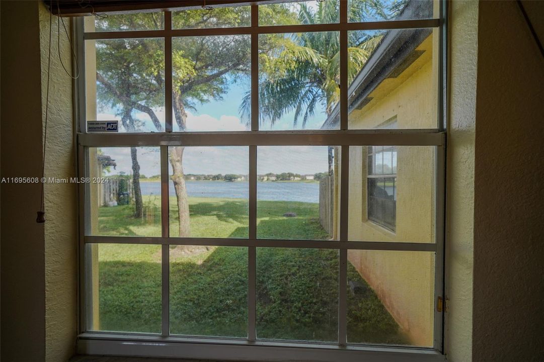 Lake view from dining room