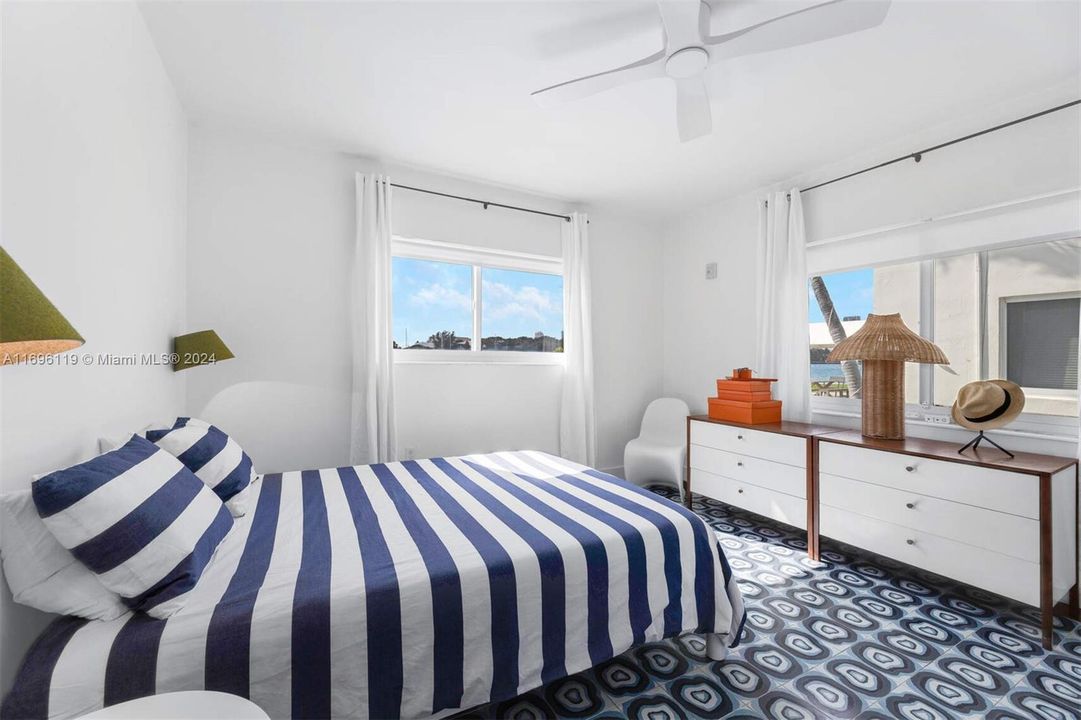 Master bedroom with direct water views