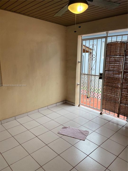 Secure outdoor patio off of kitchen.