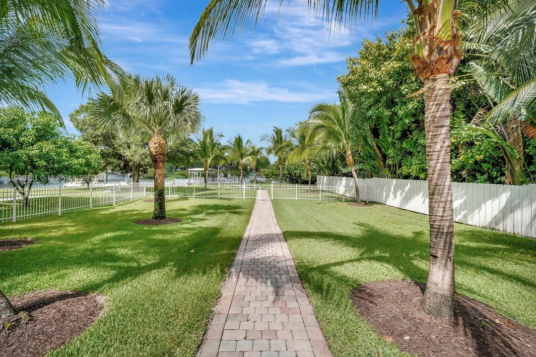 Paver path to Lake and Boat Dock