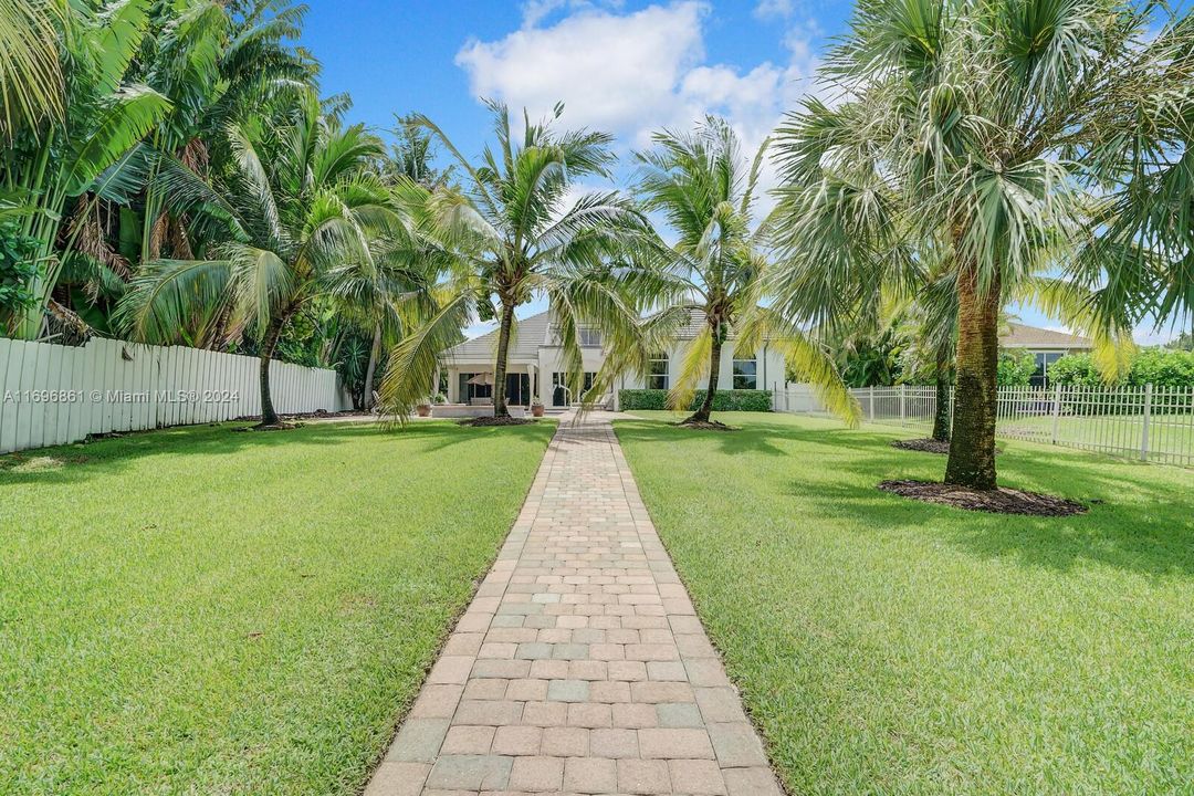 Paver path to Lake and Boat Dock