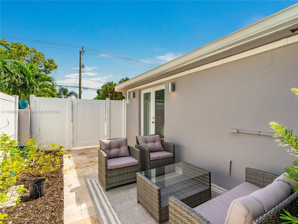 Outdoor seating area off Primary Suite #2