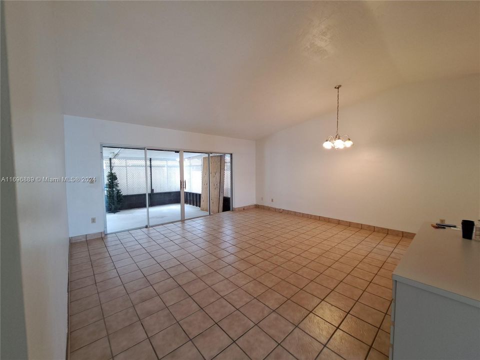 Vaulted Ceiling Living / Dining Room