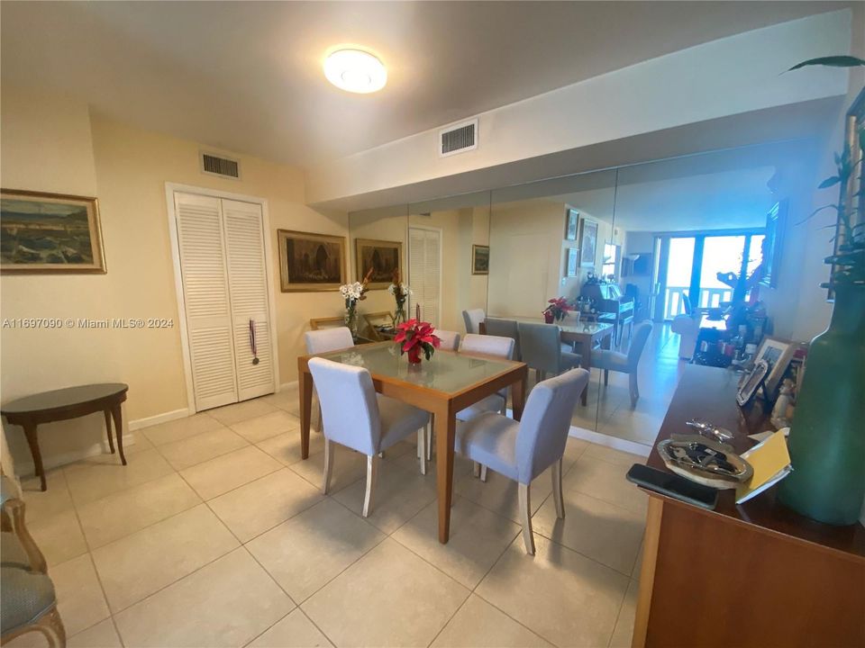 Dining area next to kitchen