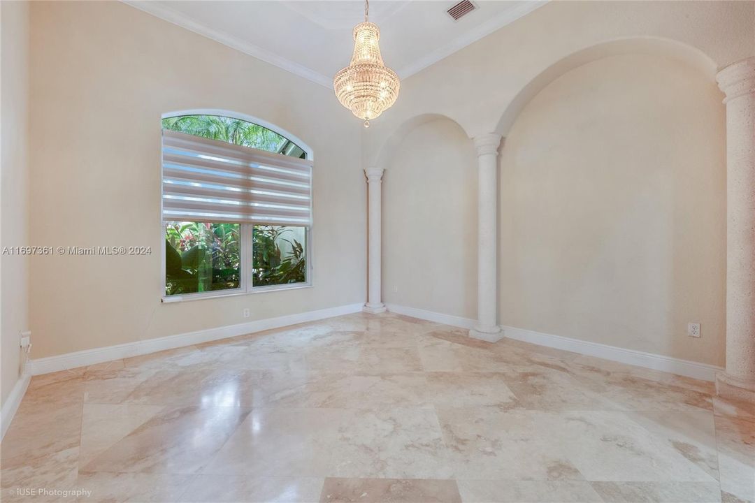 Oversized Dining Room with Garden View