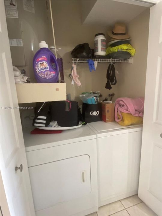 Downstairs laundry closet