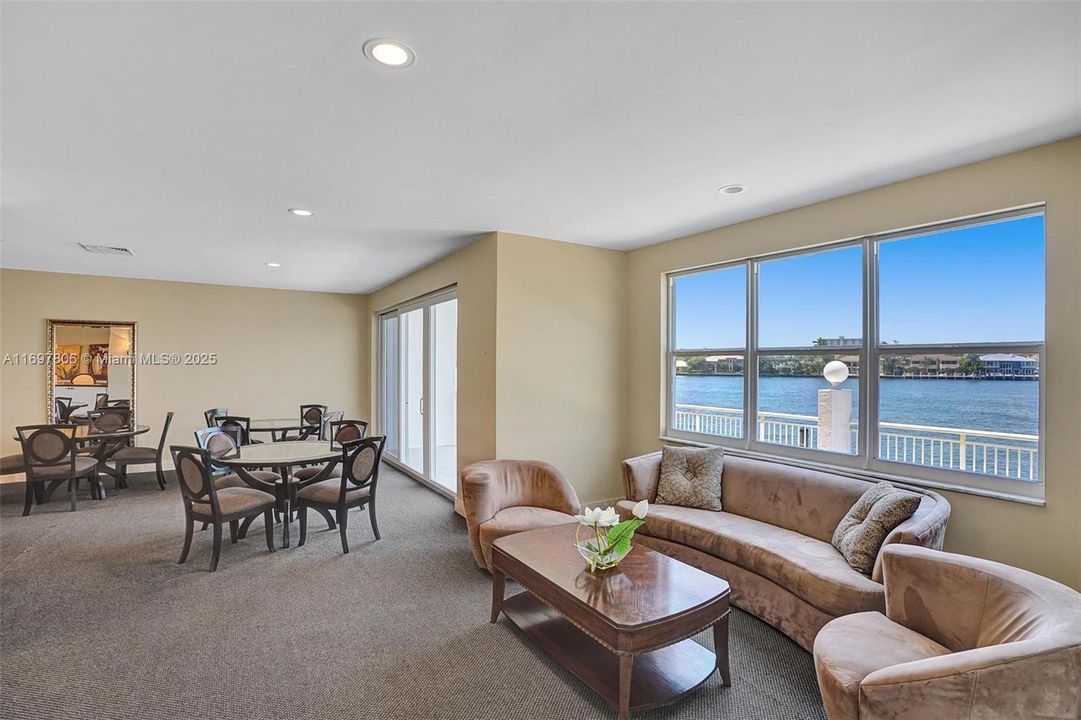 Community Room faces Intracoastal