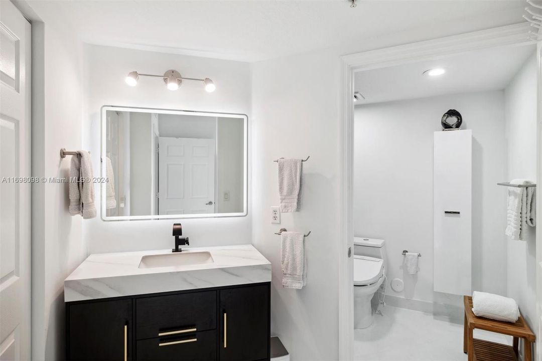 Primary bathroom with vanity