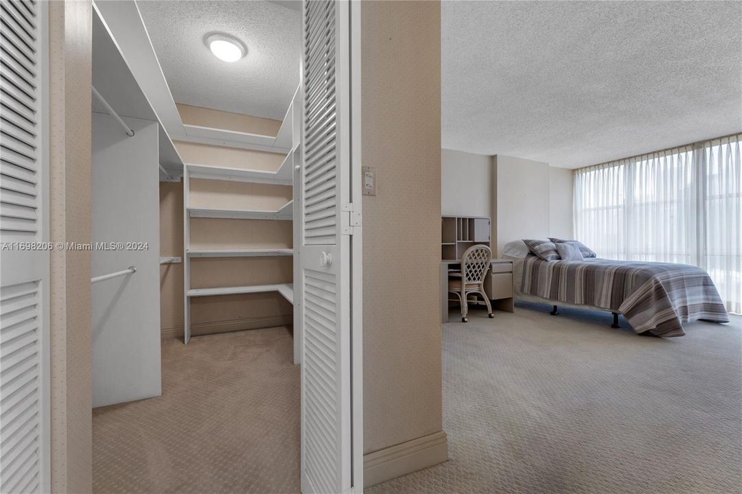 WALK-IN CLOSET IN MASTER BEDROOM