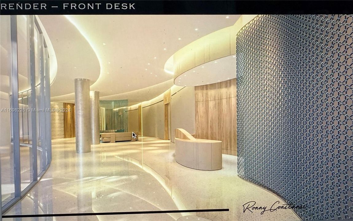 Lobby design rendering