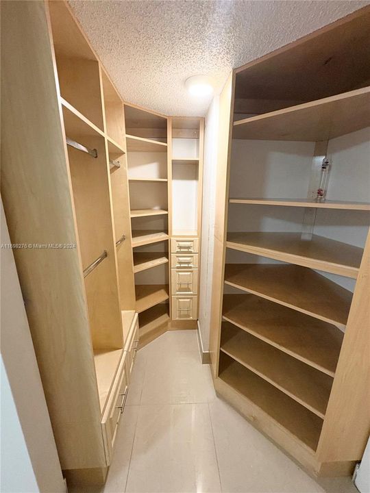 custom built walk in closet