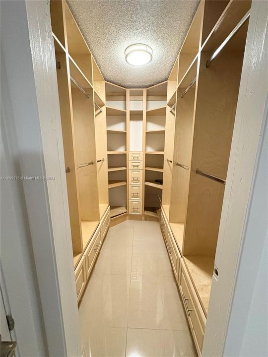 custom built walk in closet