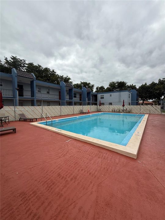 Freshly renovated community pool.