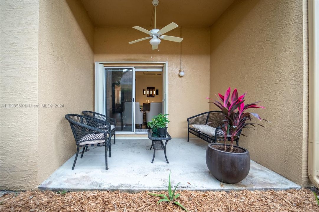 Private patio for relaxation