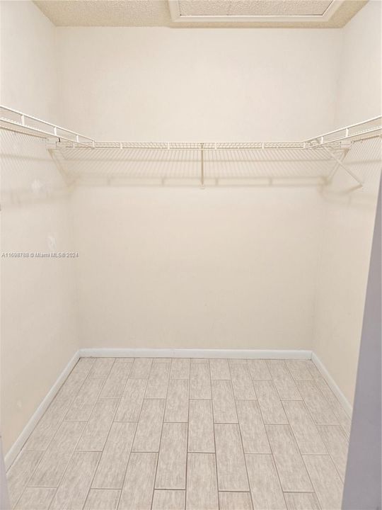 Walk in closet master bedroom