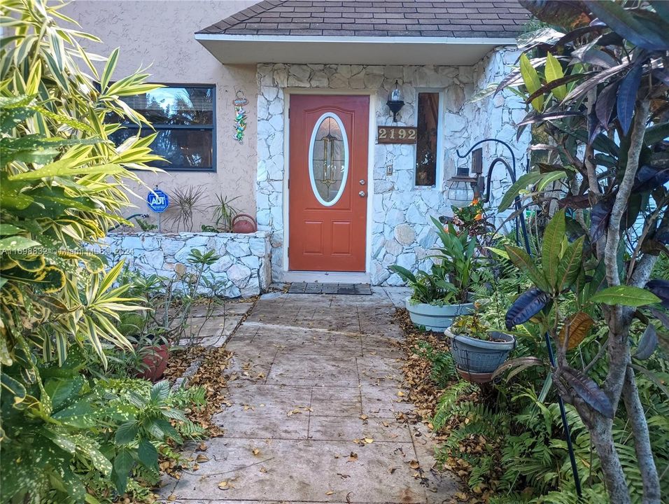 Entry way to townhouse