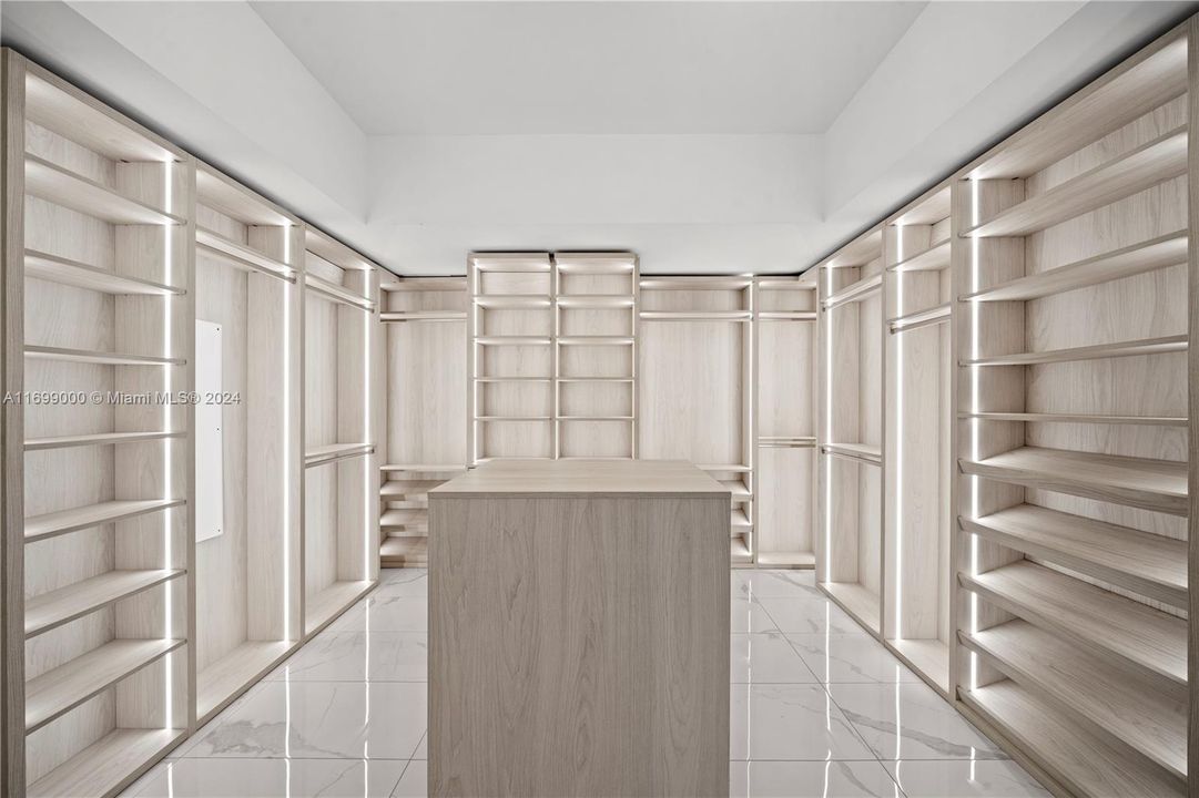 Walk-in closet for master bedroom