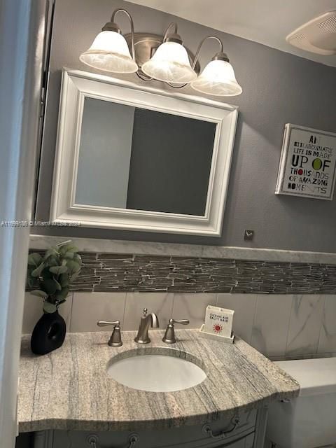 Updated Guest Bathroom with Granite top